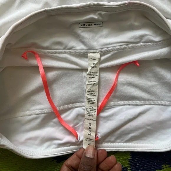 Lululemon Run: Pace Setter Skirt White Size 6 Regular First Edition - Picture 10 of 12